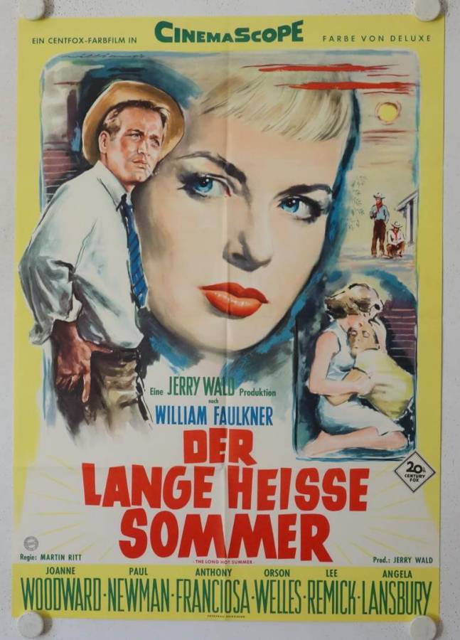 The long hot Summer original release german movie poster